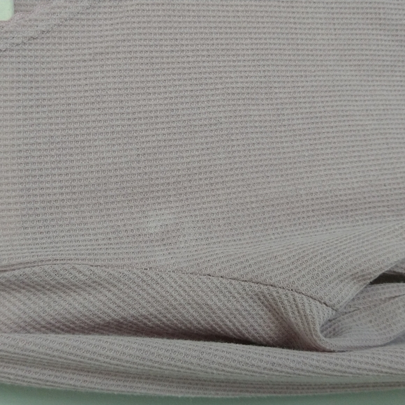 Freshman Lavender Lightweight Waffle-Knit Long-Sleeve Crop Top - Picture 7 of 8